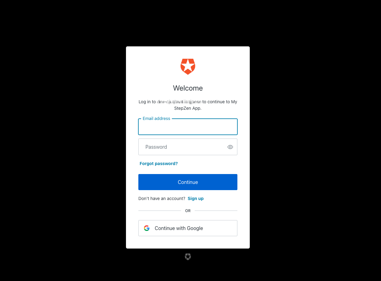 Auth0 Universal Login page